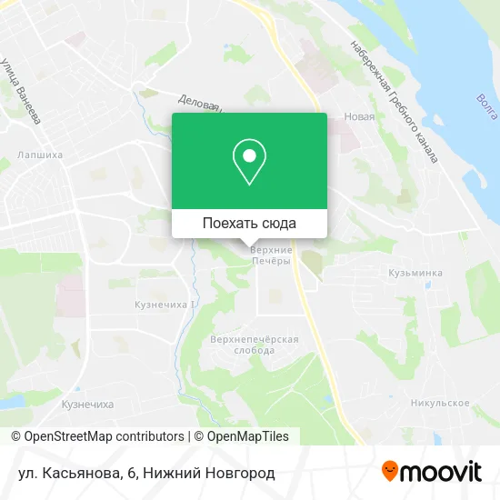Карта ул. Касьянова, 6