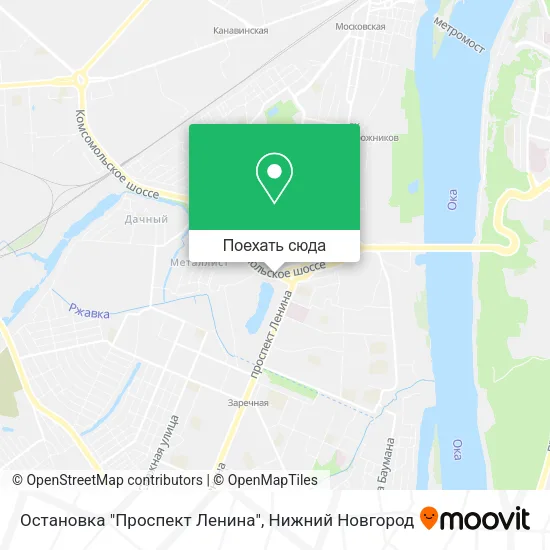 Карта Остановка "Проспект Ленина"