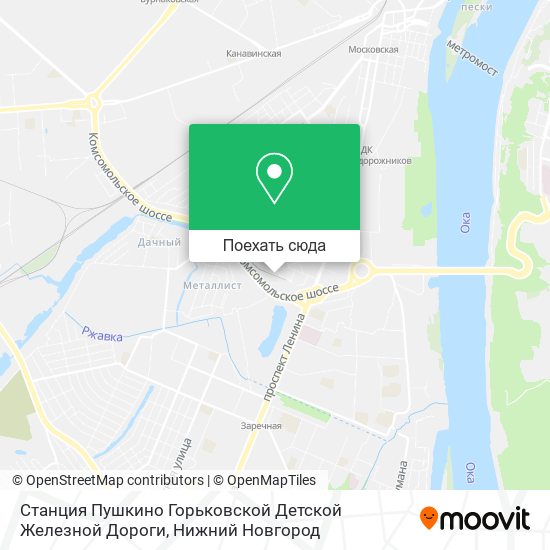 Карта Станция Пушкино Горьковской Детской Железной Дороги