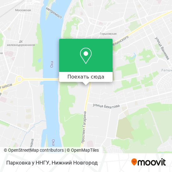 Карта Парковка у ННГУ