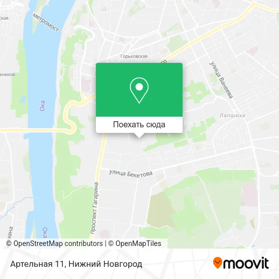 Карта Артельная 11