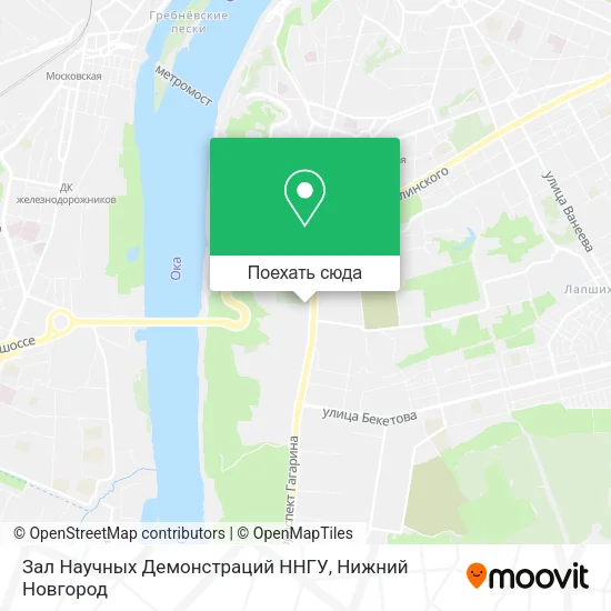 Карта Зал Научных Демонстраций ННГУ