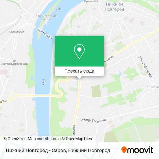 Карта Нижний Новгород - Саров