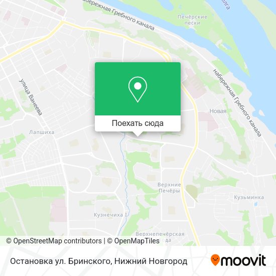 Карта Остановка ул. Бринского