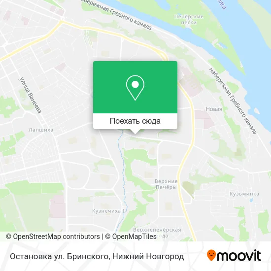 Карта Остановка ул. Бринского