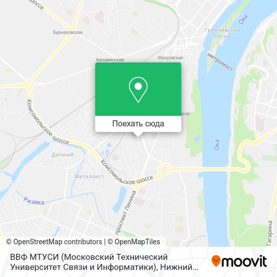 Карта ВВФ МТУСИ (Московский Технический Университет Связи и Информатики)