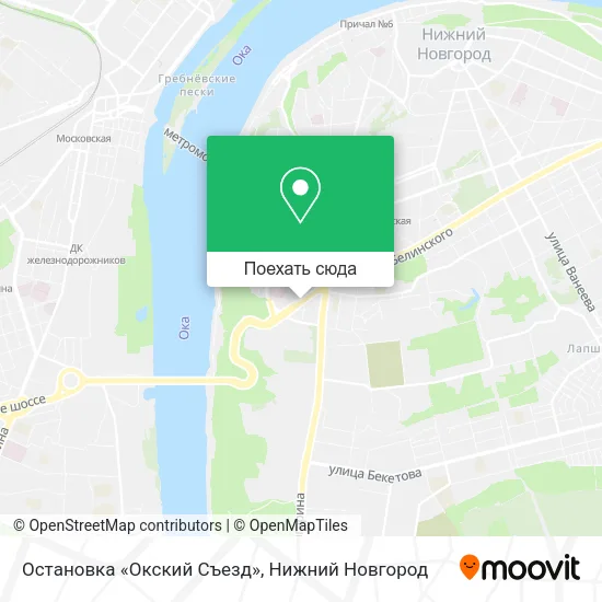 Карта Остановка «Окский Съезд»