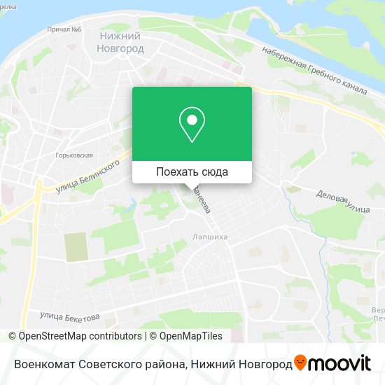 Карта Военкомат Советского района