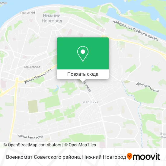Карта Военкомат Советского района