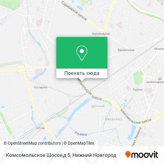 Карта Комсомольское Шоссе,д 5