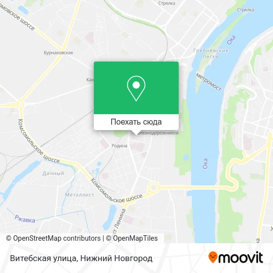 Карта Витебская улица
