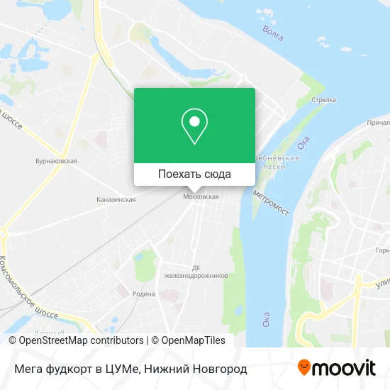 Карта Мега фудкорт в ЦУМе