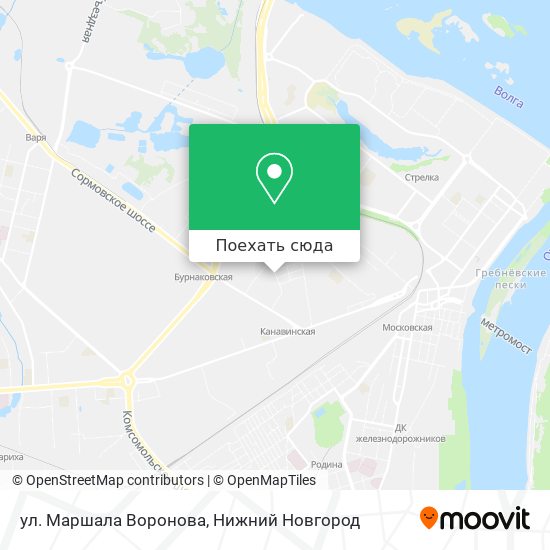 Карта ул. Маршала Воронова