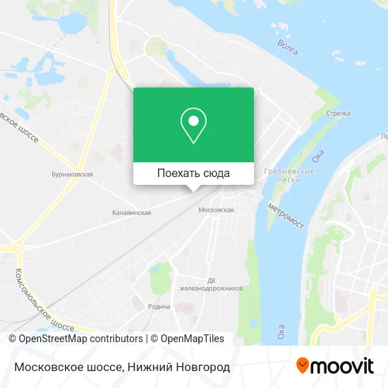 Карта Московское шоссе