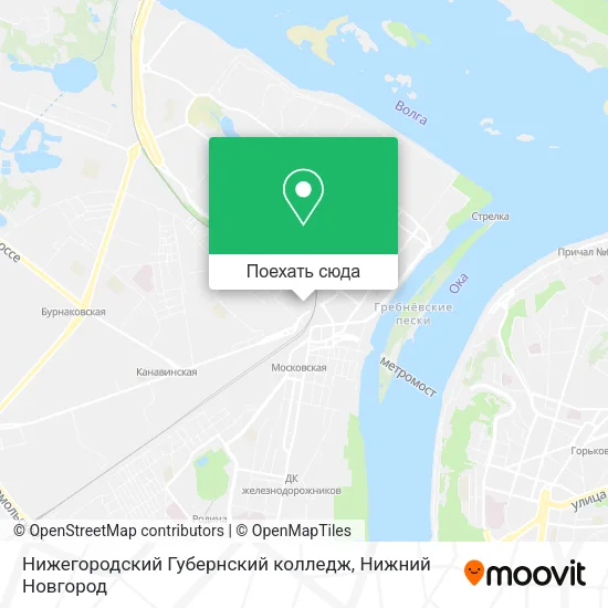 Карта Нижегородский Губернский колледж
