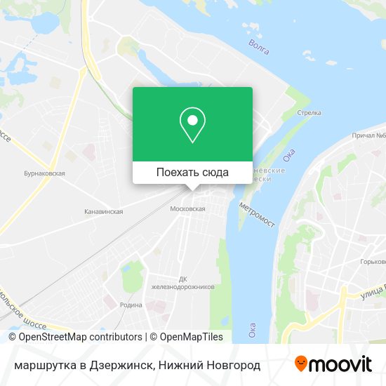 Карта маршрутка в Дзержинск