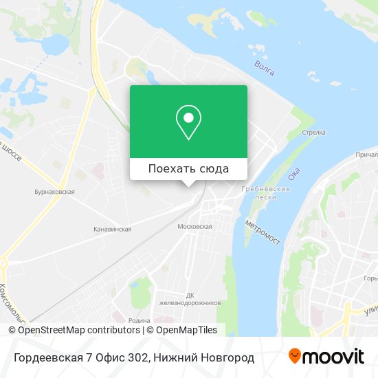 Карта Гордеевская 7 Офис 302