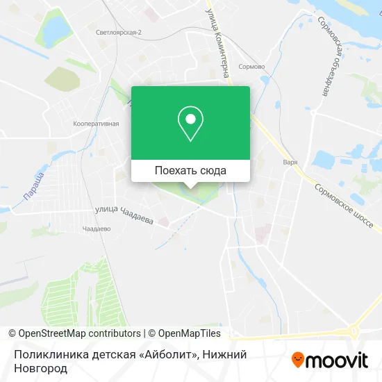 Карта Поликлиника детская «Айболит»