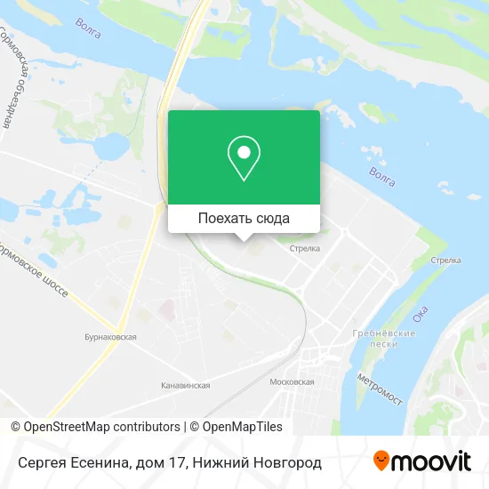 Карта Сергея Есенина, дом 17