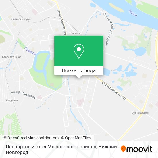Карта Паспортный стол Московского района