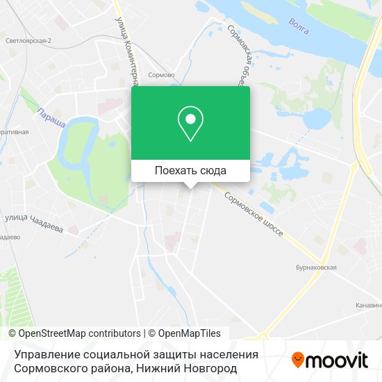 Карта Управление социальной защиты населения Сормовского района