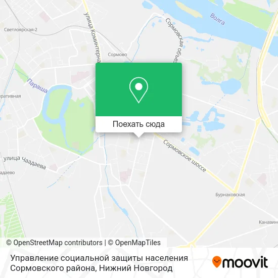 Карта Управление социальной защиты населения Сормовского района