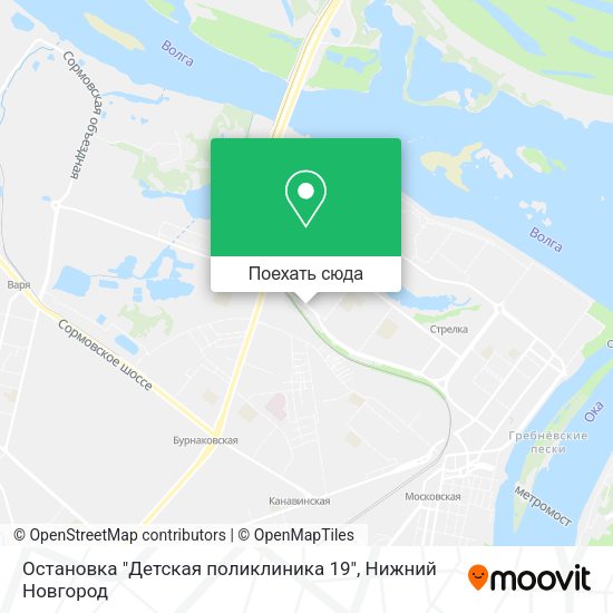 Карта Остановка "Детская поликлиника 19"