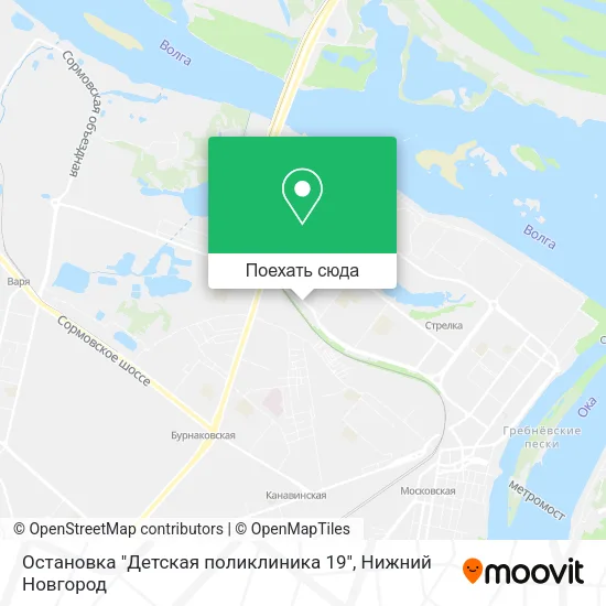 Карта Остановка "Детская поликлиника 19"