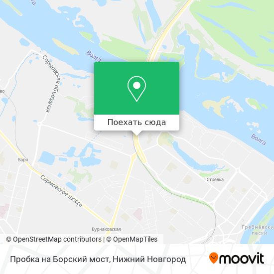Карта Пробка на Борский мост