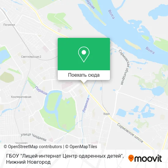 Карта ГБОУ "Лицей-интернат Центр одаренных детей"