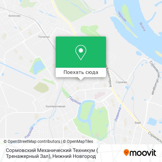Карта Сормовский Механический Техникум ( Тренажерный Зал)