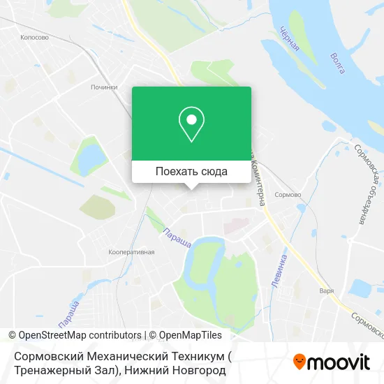 Карта Сормовский Механический Техникум ( Тренажерный Зал)