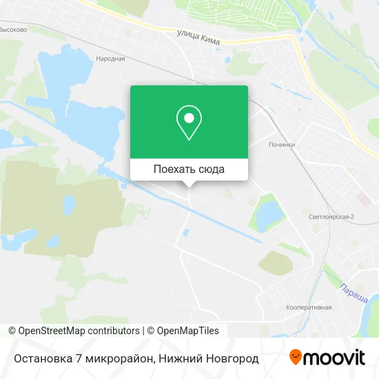 Карта Остановка 7 микрорайон