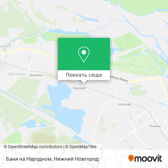 Карта Баня на Народном