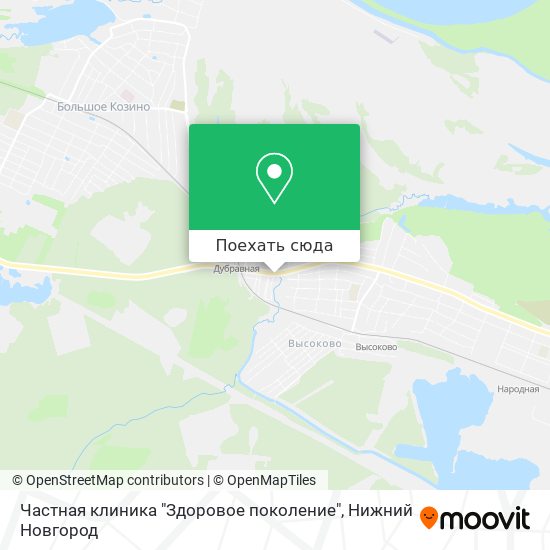 Карта Частная клиника "Здоровое поколение"
