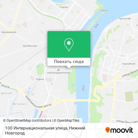 Карта 100 Интернациональная улица