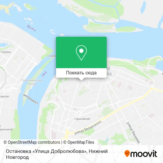 Карта Остановка «Улица Добролюбова»