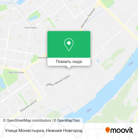 Карта Улица Монастырка