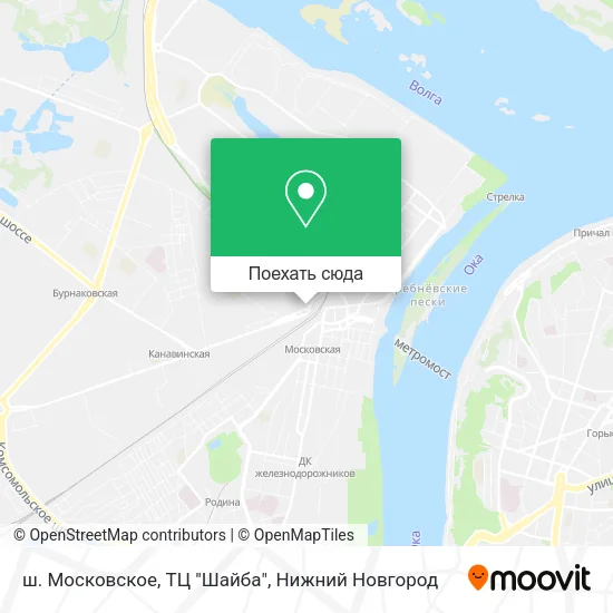 Карта ш. Московское, ТЦ "Шайба"