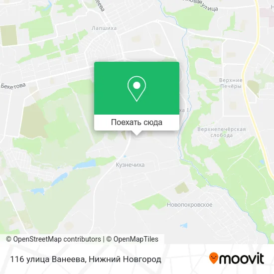 Карта 116 улица Ванеева