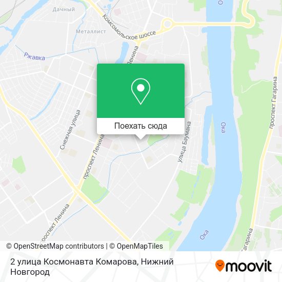 Карта 2 улица Космонавта Комарова