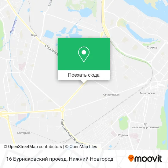 Карта 16 Бурнаковский проезд