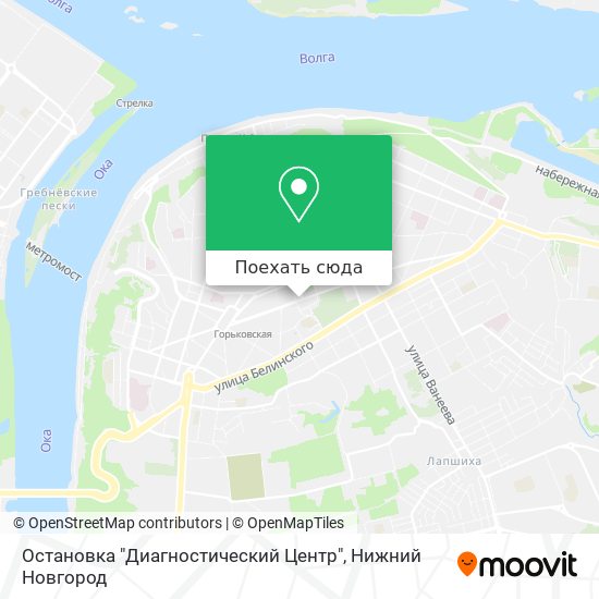 Карта Остановка "Диагностический Центр"