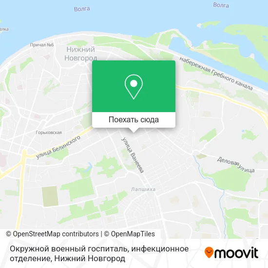 Карта Окружной военный госпиталь, инфекционное отделение