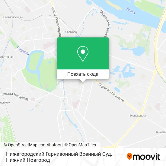 Карта Нижегородский Гарнизонный Военный Суд
