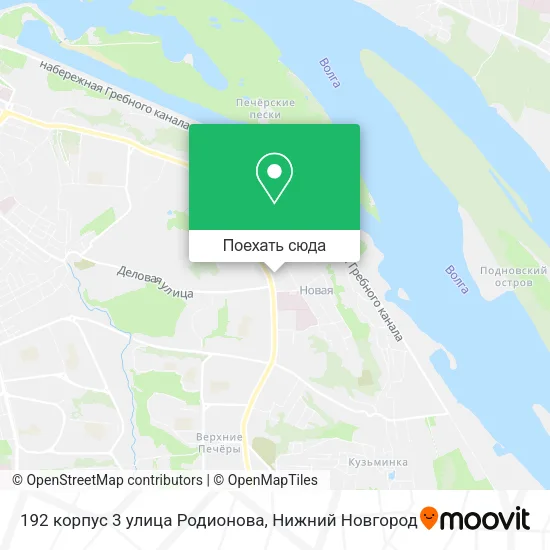 Карта 192 корпус 3 улица Родионова