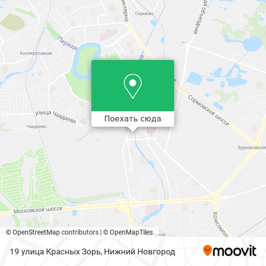 Карта 19 улица Красных Зорь
