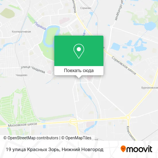 Карта 19 улица Красных Зорь