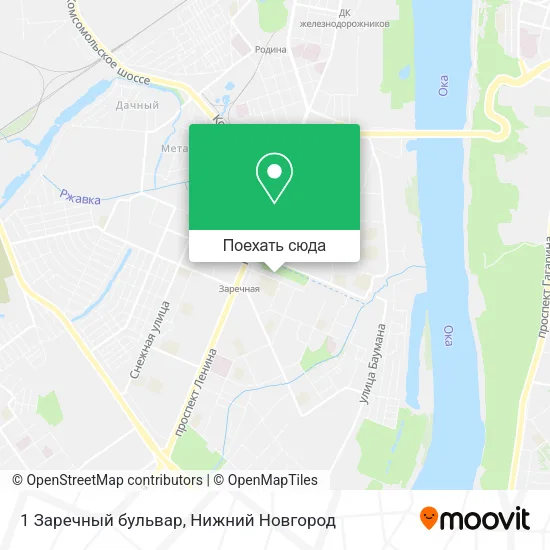 Карта 1 Заречный бульвар
