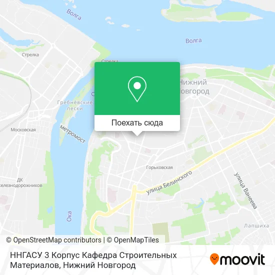 Карта ННГАСУ 3 Корпус Кафедра Строительных Материалов